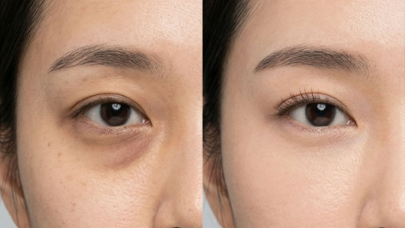 눈밑 꺼짐 필러 예시